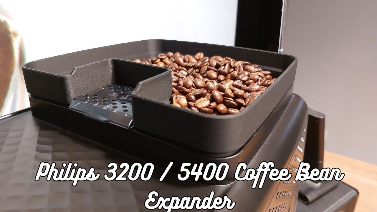 Bean Extension for Philips LatteGo Coffee Machines - Espresso Hopper Expansion Expander For Phillips 800 1200 2200 3200 4300 5400 LatteGo