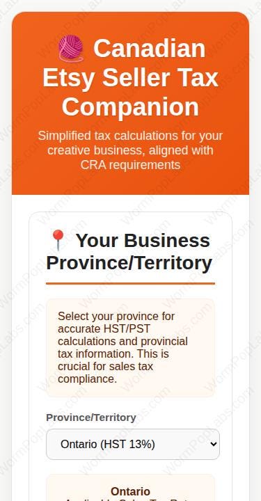 Etsy CRA Income Tax and HST Remittance Calculator Pack | Canadian Small Business Tax Prep