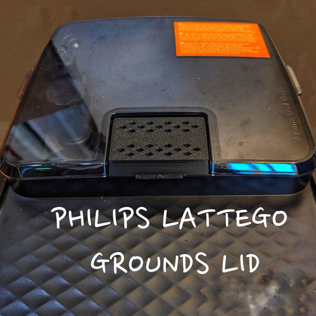 Replacement coffee grounds lid for Philips LatteGo machines