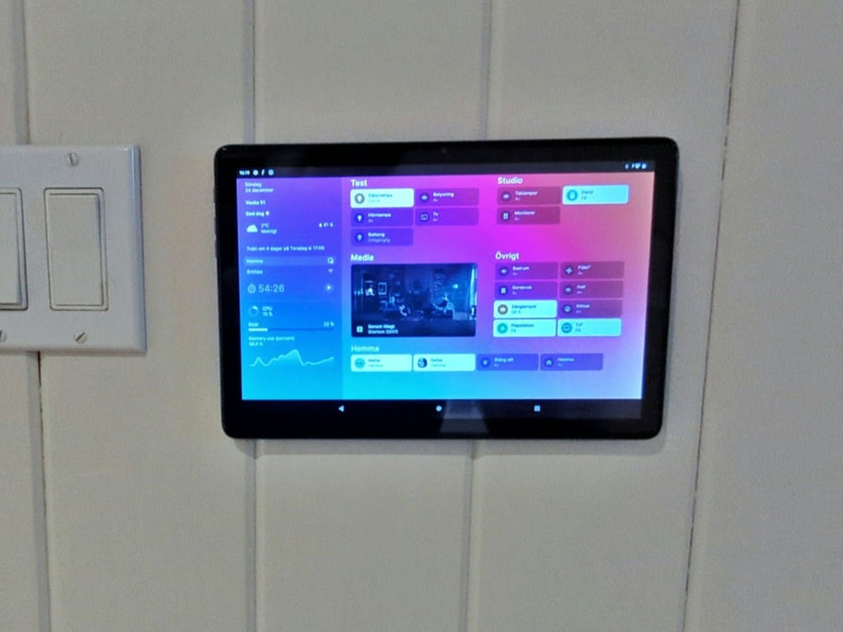 Tablet wall mount for Home Assistant dashboard