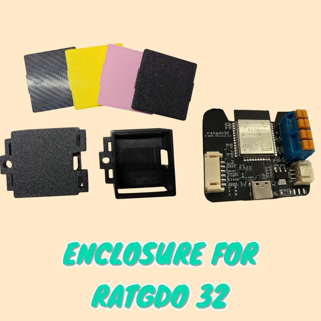 ratgdo Enclosures for Home Assistant Garage Door Setups - ratgdo 32 Holster Case — Toolless Enclosure for ESPHome/MQTT