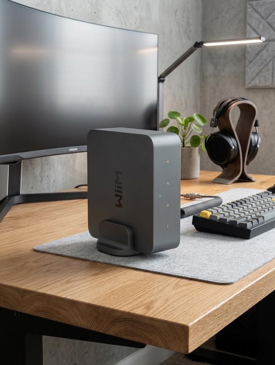 Soundbar and Home Theater Mounts - WiiM Pro Plus Vertical Stand | Minimalist HiFi Audio Streamer Holder