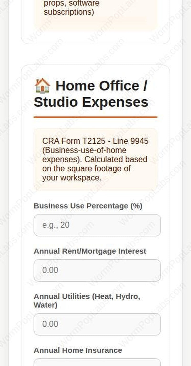 Etsy Income Tax & HST Calculator for Canadian Sellers - CRA template, product view