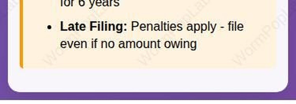 Etsy HST Remittance Calculator - CRA Tax Form Helper template, variant view