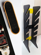 Fingerboard Display Rack - Holds Multiple Tech Decks display rack, side view