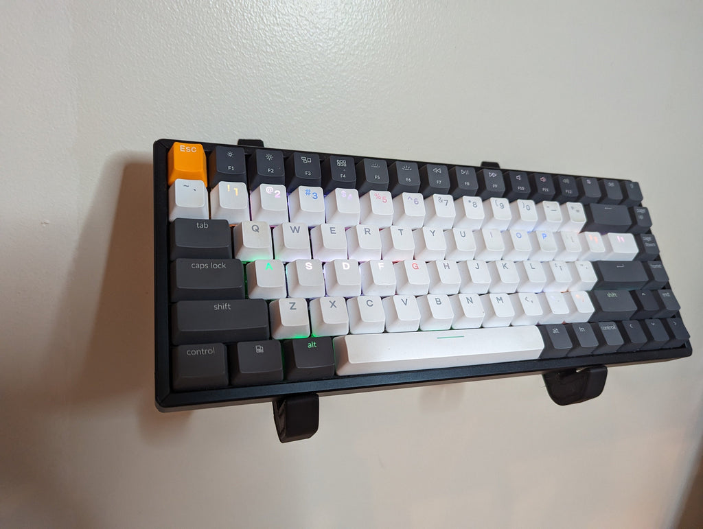 Wall Mounted Mechanical Keyboard Display Stand | Adjustable Width Keyboard Shelf