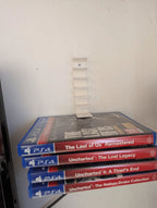 Wall Mountable 10 Slot Game Case Holders - Fits Xbox, PS4, PS5, Switch Game Cases - Black Switch (10mm Slot)