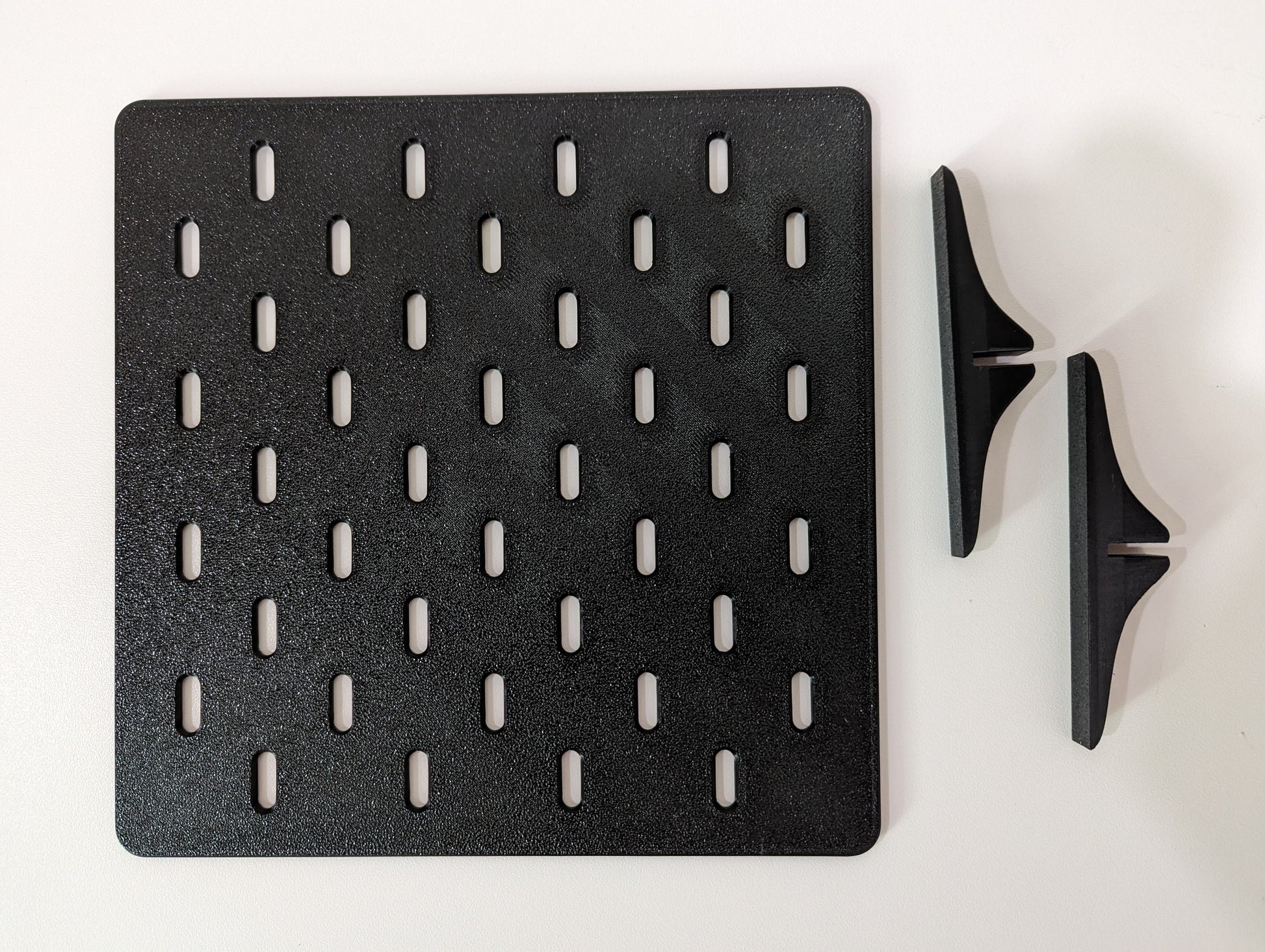 Desk Pegboard Compatible with Skadis attachments Organization hanging board with hooks