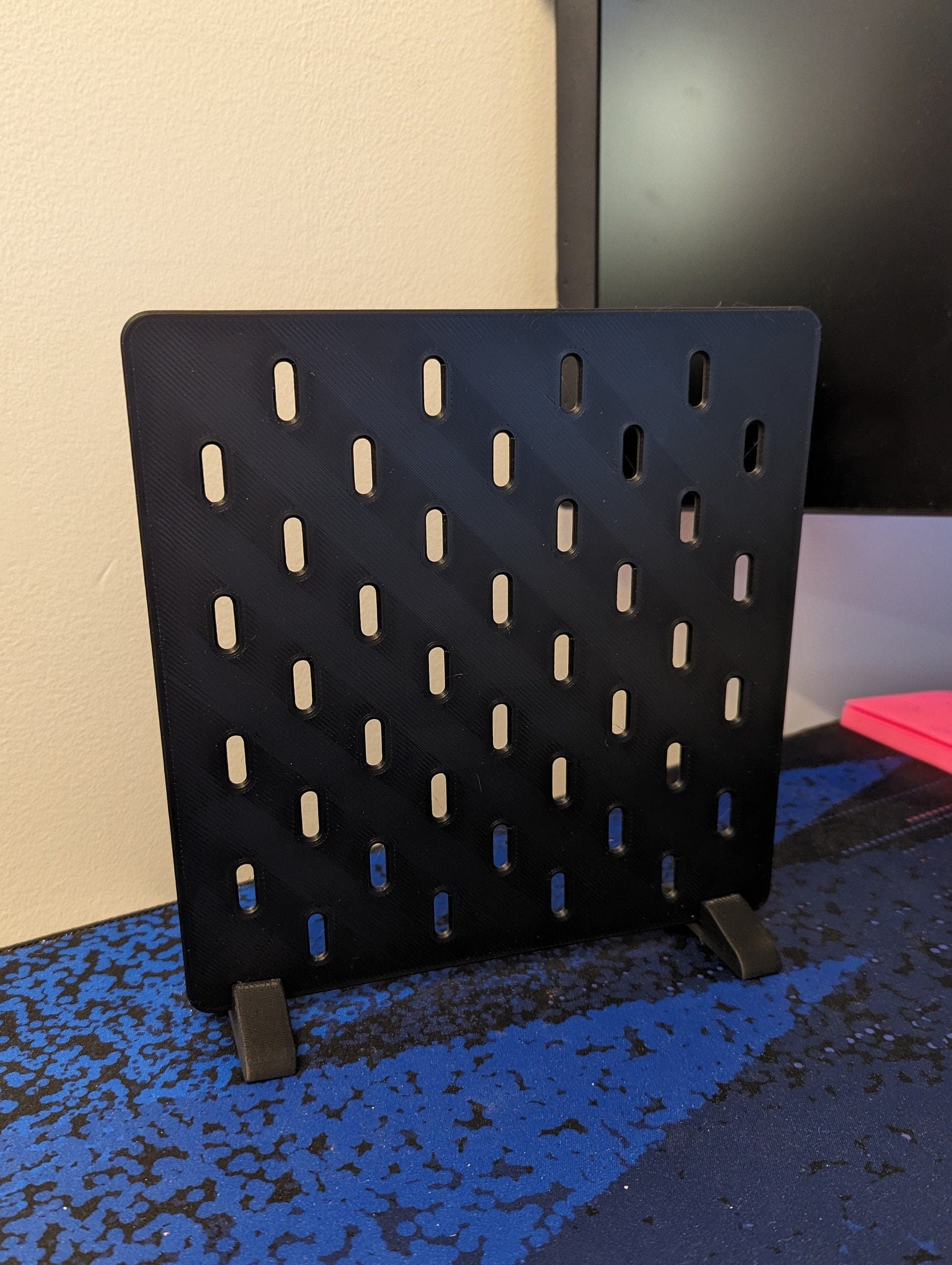 Desk Pegboard Compatible with Skadis attachments Organization hanging board with hooks