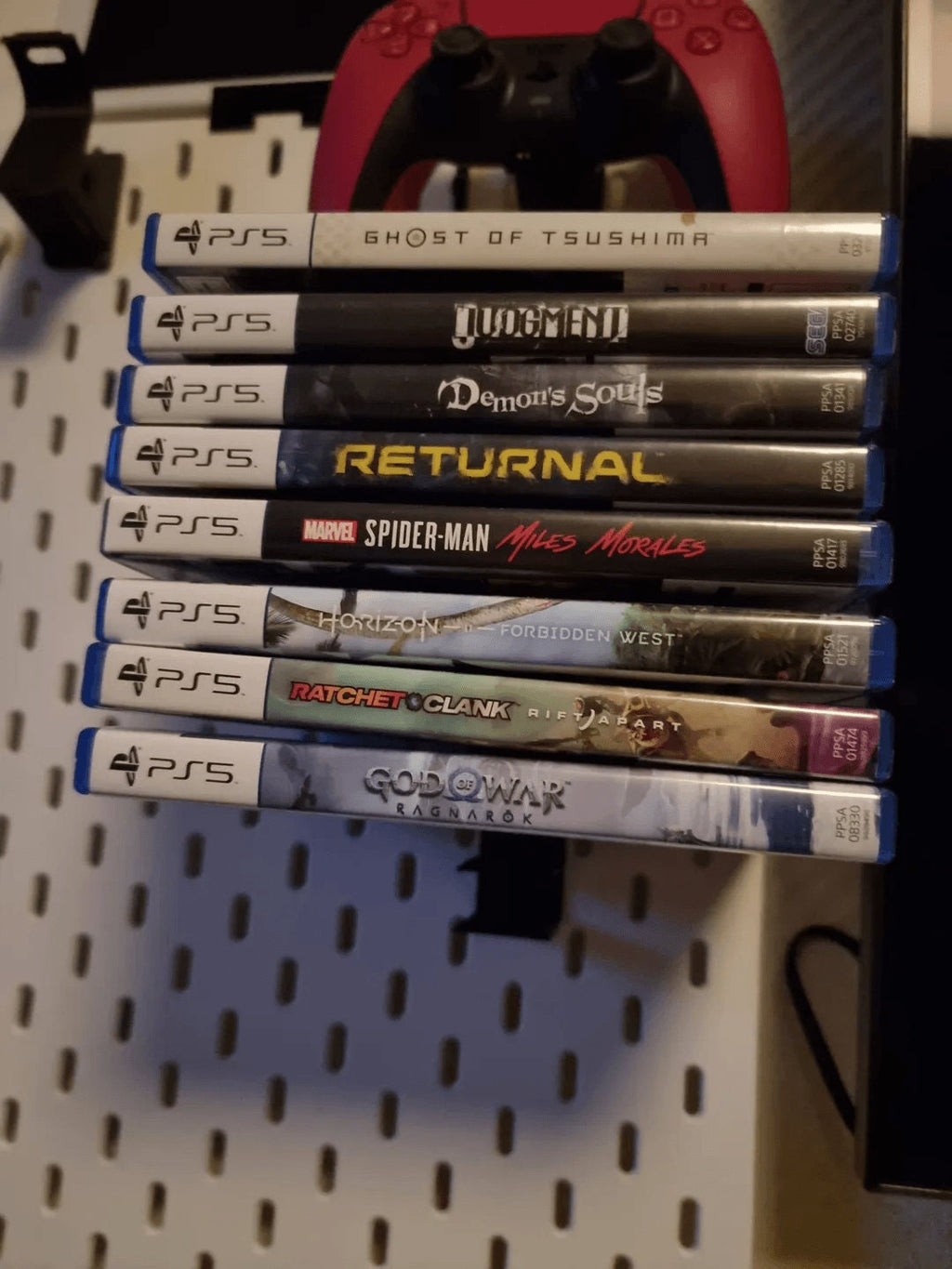 Wall Mountable 10 Slot Game Case Holders - Fits Xbox, PS4, PS5, Switch Game Cases