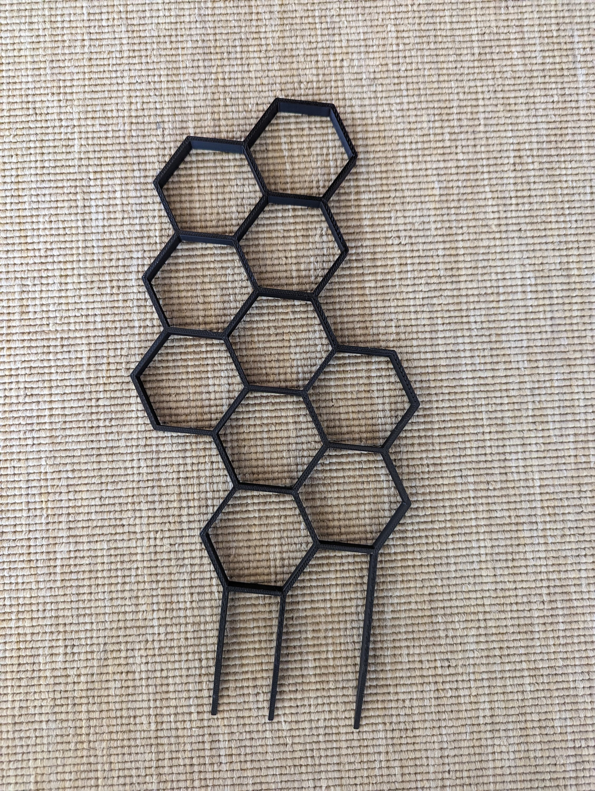 Hexagon Plant Climbing Trellis - House Plant Support Lattice - Yellow