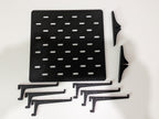Desk Pegboard Compatible with Skadis attachments Organization hanging board with hooks - Wallmount Kit Black