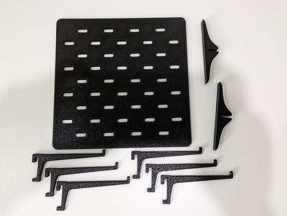 Desk Pegboard Compatible with Skadis attachments Organization hanging board with hooks