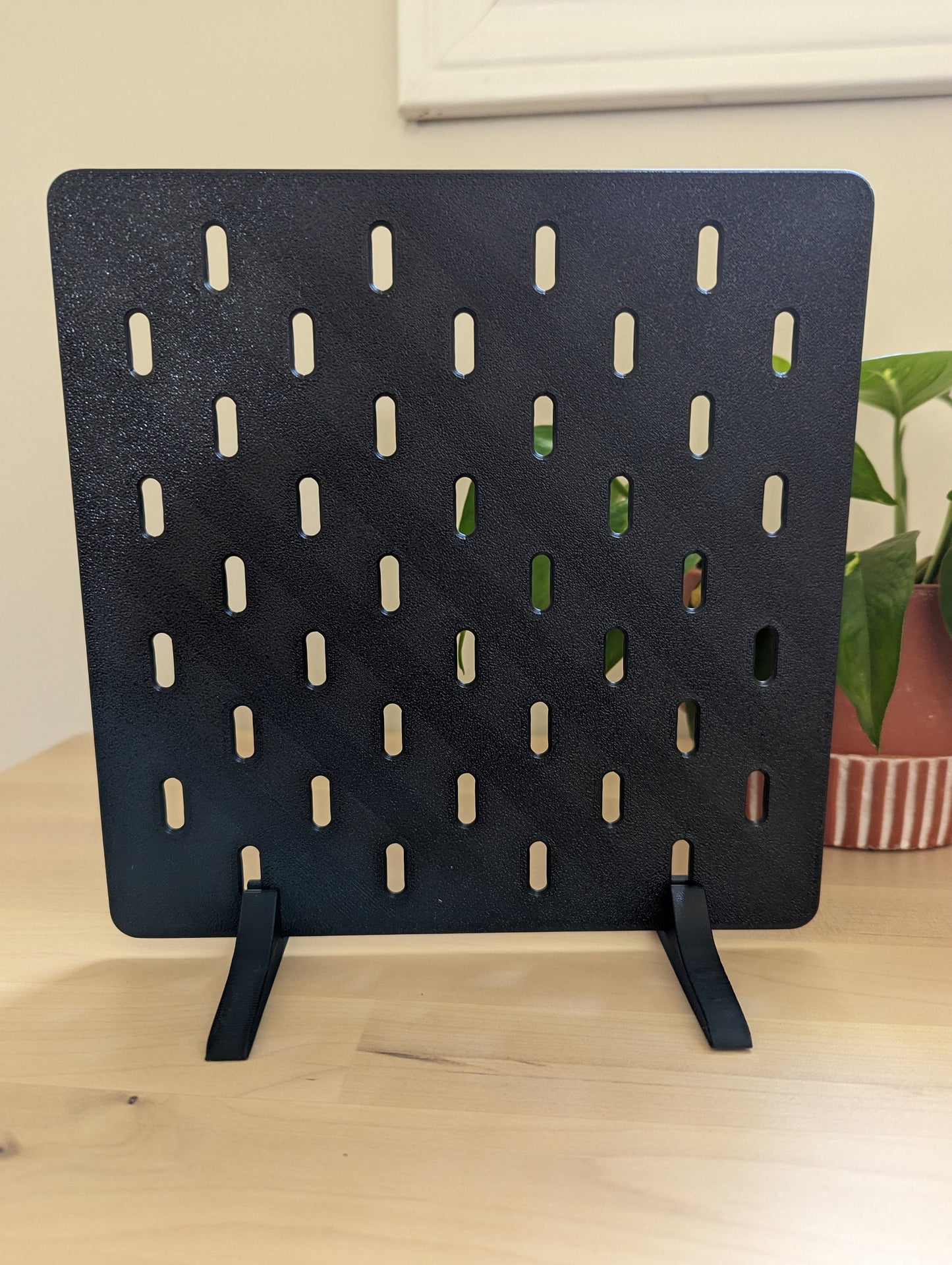 Desk Pegboard Compatible with Skadis attachments Organization hanging board with hooks