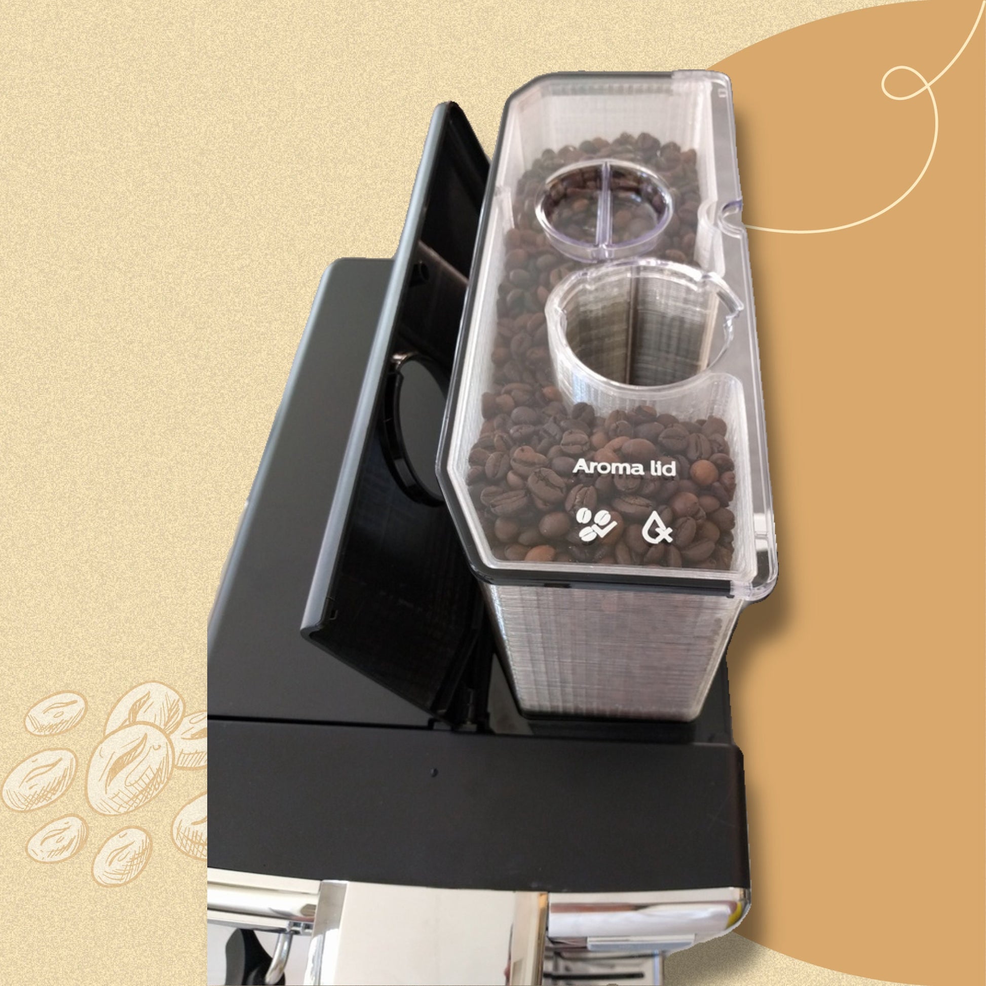 Coffee Hopper Extension for Philips Saeco Incanto HD8911 / Philips Series 5000