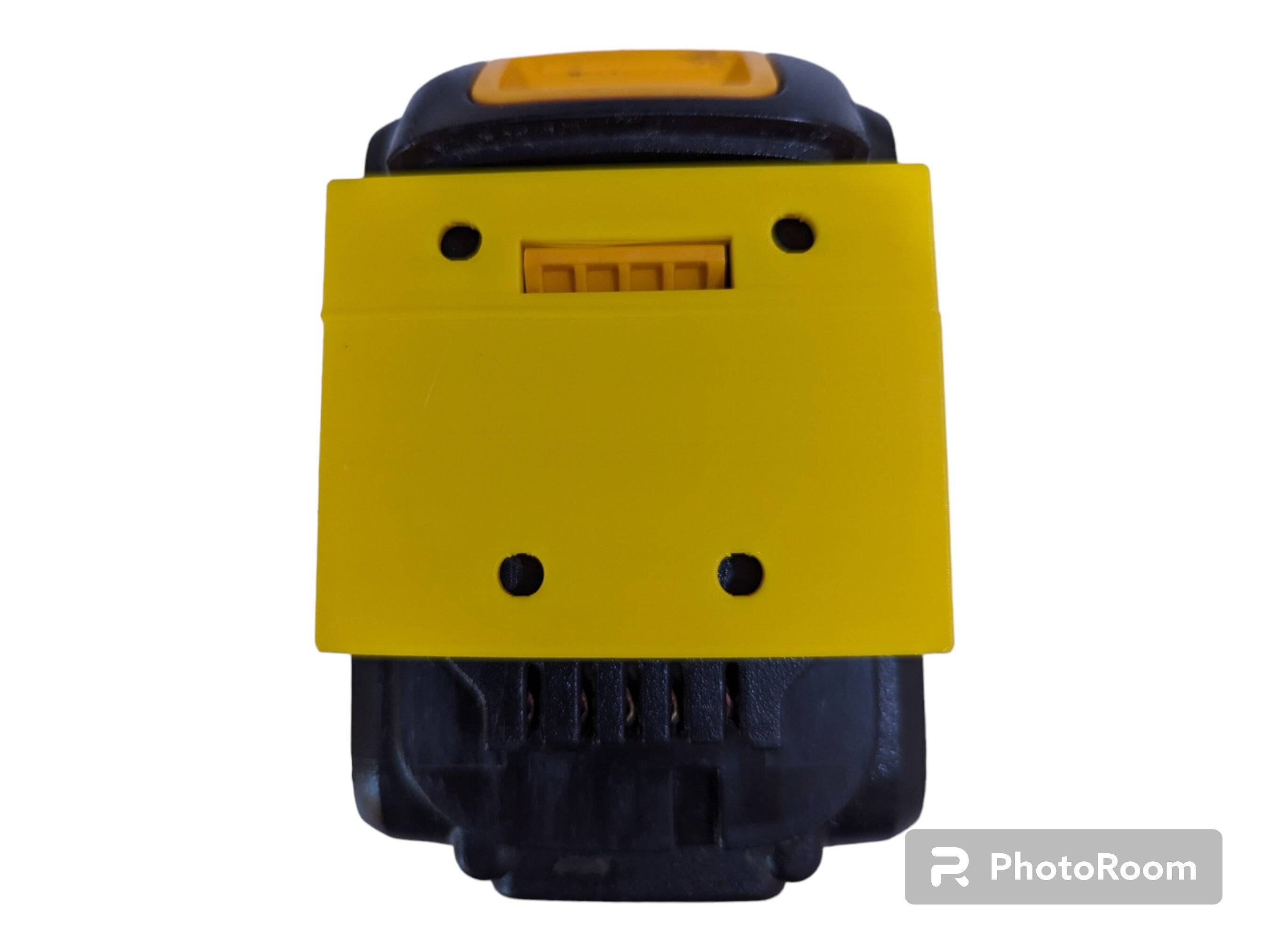 battery mount conncted to a dewalt 20v battery