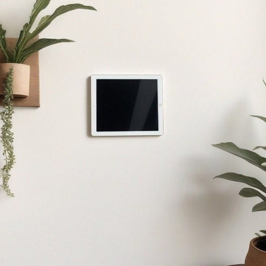 ipad mounted on a wall