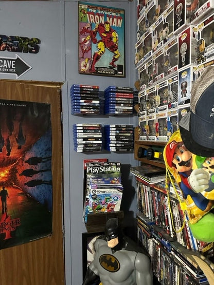 Wall Mountable 10 Slot Game Case Holders - Fits Xbox, PS4, PS5, Switch Game Cases