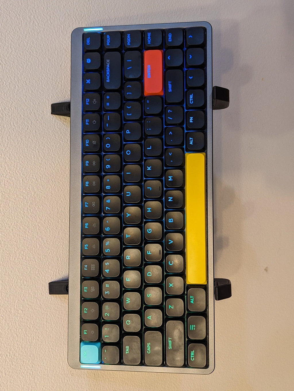 Wall Mounted Mechanical Keyboard Display Stand | Adjustable Width Keyboard Shelf