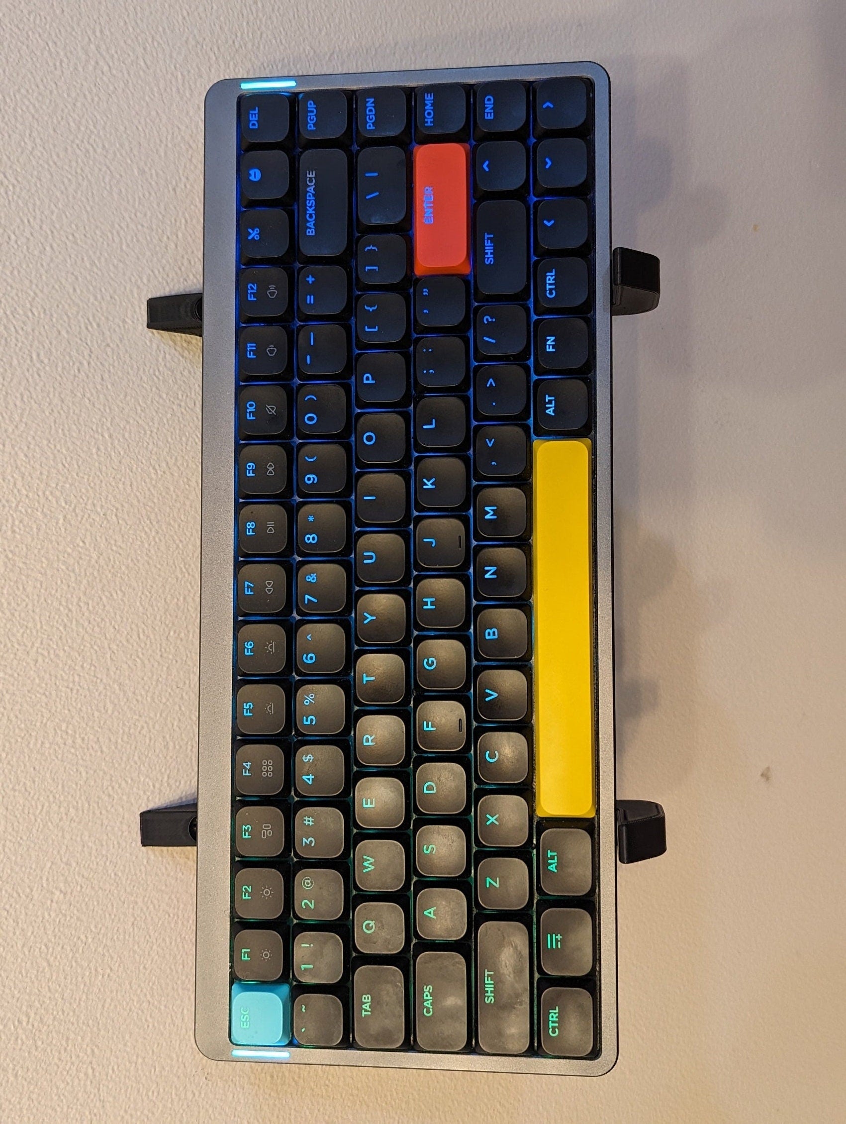 Wall Mounted Mechanical Keyboard Display Stand | Adjustable Width Keyboard Shelf