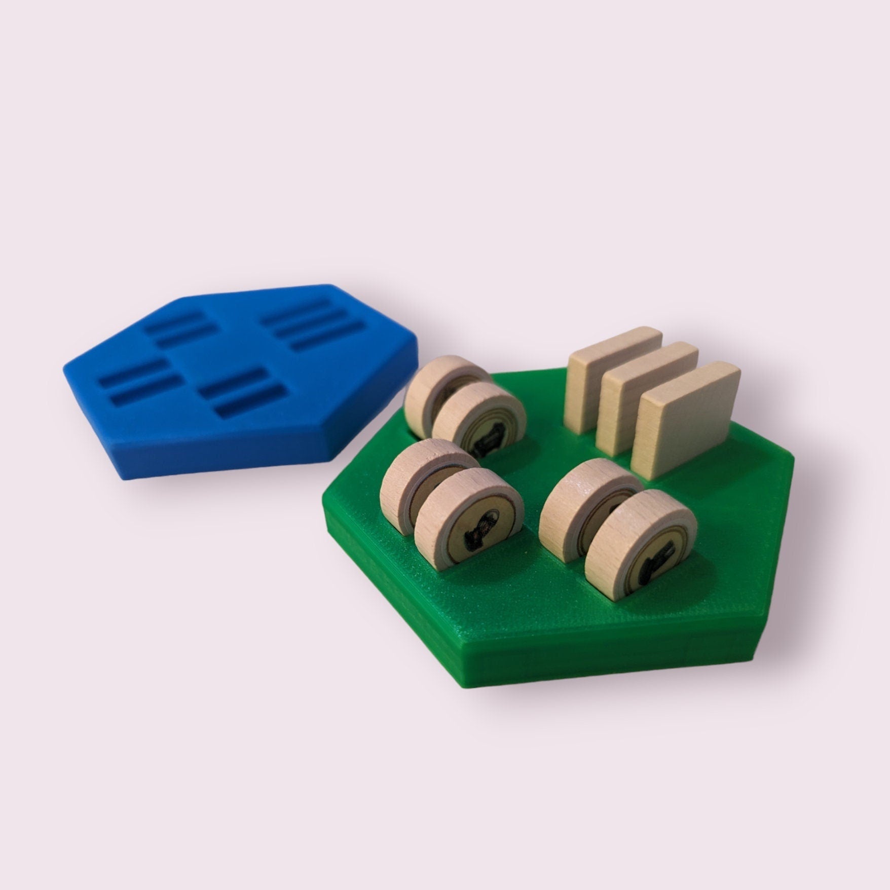 Player Trays for Cities & Knights - Catan Expansion Organizer, installed view