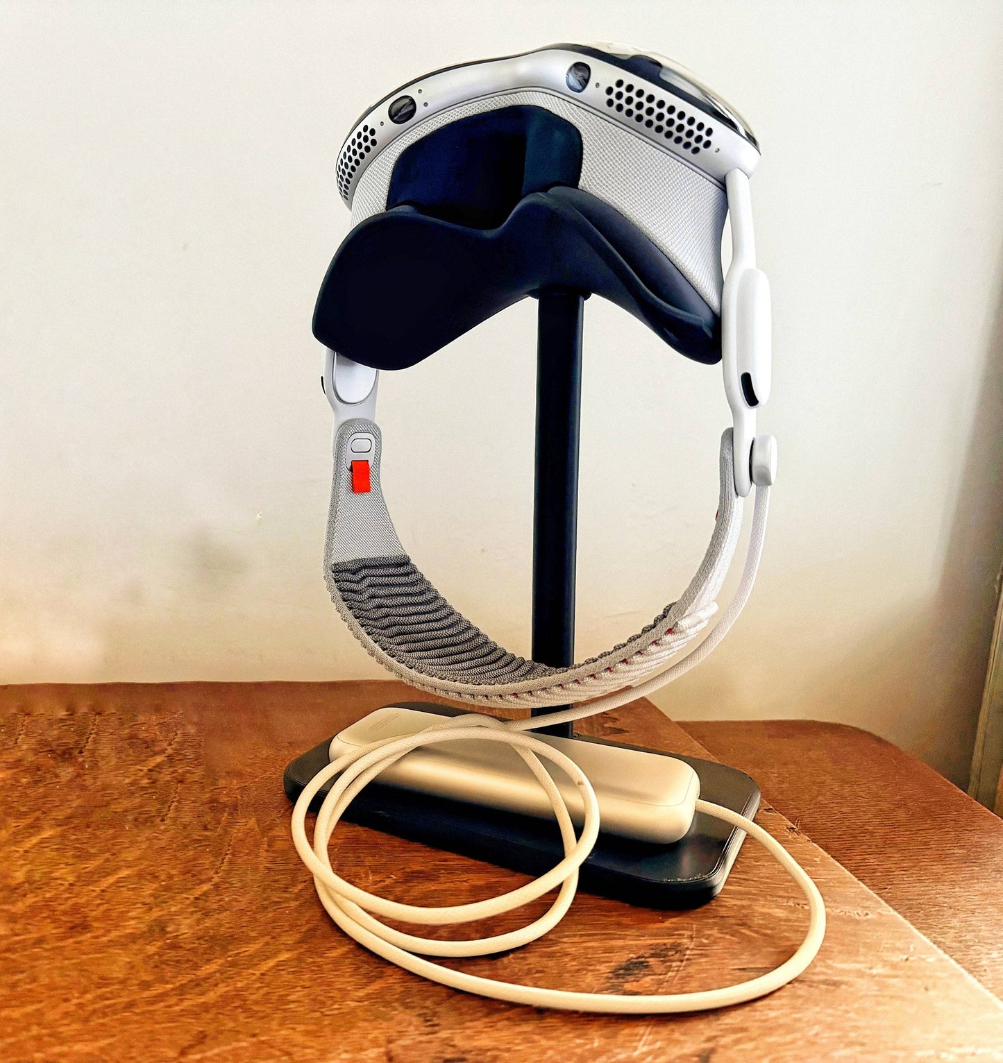 Apple vision pro on a display stand