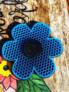 Bee Feeder - Floating Insect Drink Bar - Bee and Insect Life Raft - Blue White