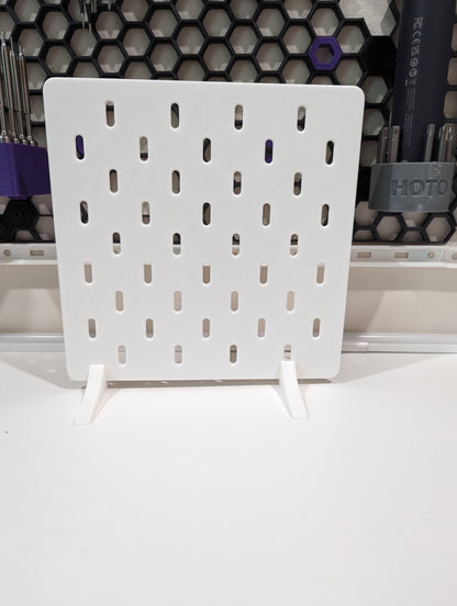 Desk Pegboard Compatible with Skadis attachments Organization hanging board with hooks