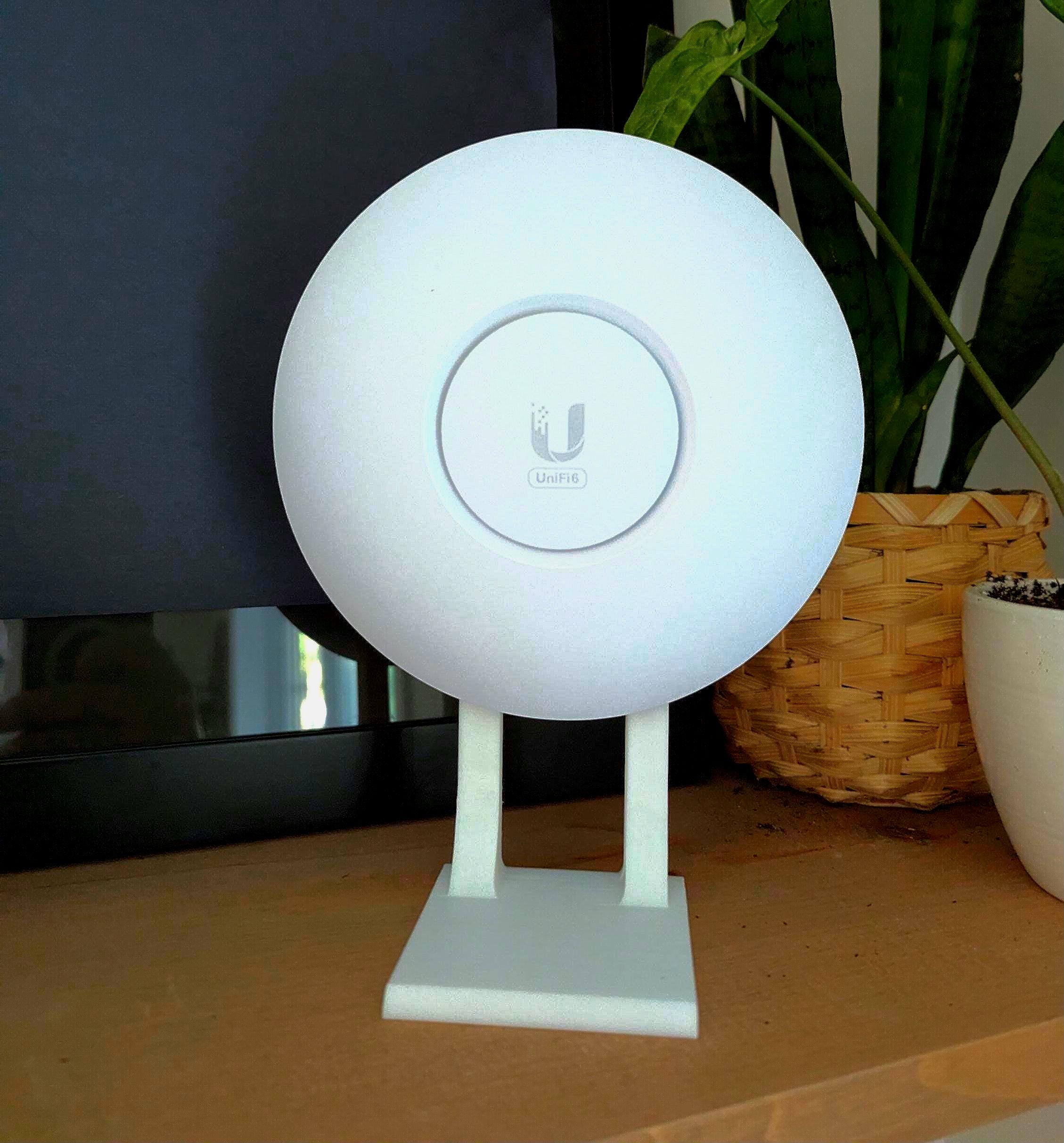 Slim Desk Stand for Ubiquiti UniFi E7 & Enterprise APs desk stand, side view