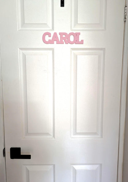 Brick Themed Kids Room Door Signs - Personalized Name