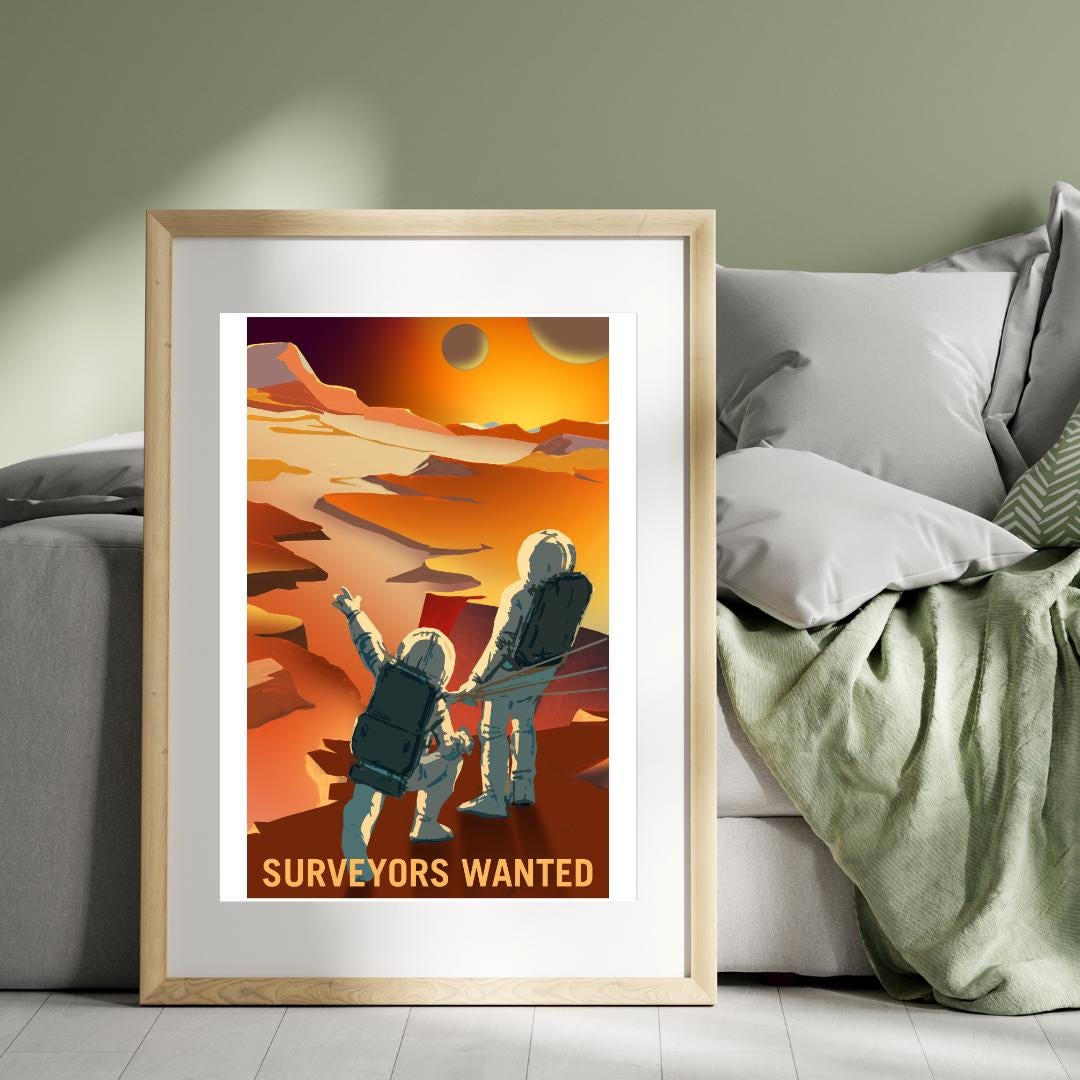 Space NASA Themed Retro Digital Wall Art - 120+ Prints