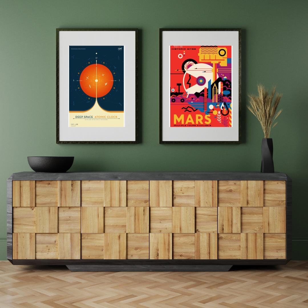 Space NASA Themed Retro Digital Wall Art - 120+ Prints