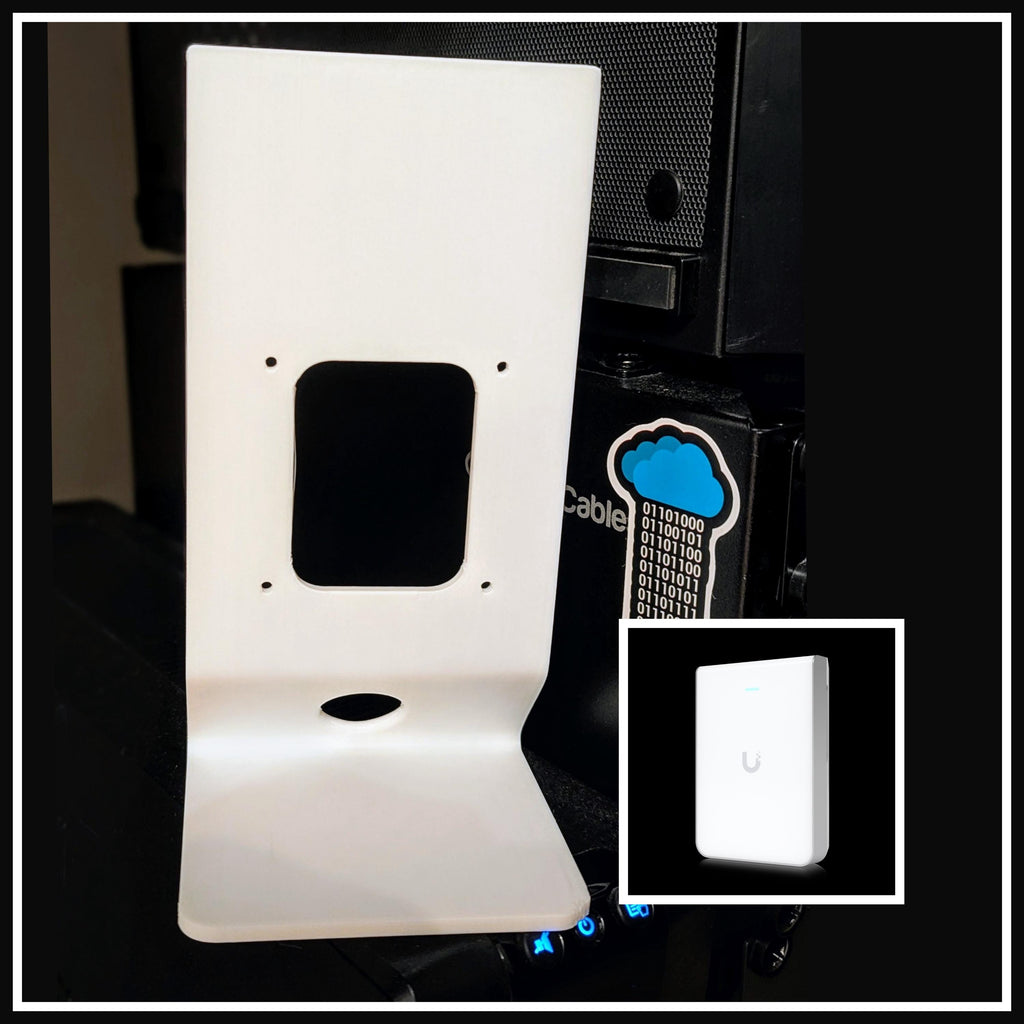 Desk Stand for Ubiquiti Unifi U6-IW (U6+ Compatible) - Wireless Access Point Desk Stand for wallmount APs - White 3 Pack