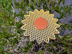Bee Feeder - Sunflower Bee Waterer - Bee and Insect Life Raft - Blue White