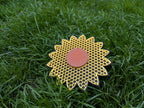 Bee Feeder - Sunflower Bee Waterer - Bee and Insect Life Raft - Blue Green