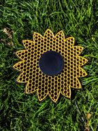 Bee Feeder - Sunflower Bee Waterer - Bee and Insect Life Raft - Blue Black