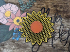 Bee Feeder - Sunflower Bee Waterer - Bee and Insect Life Raft - Blue Orange