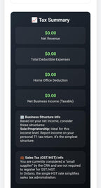 Canadian Shopify & Etsy Tax Template - CRA T2125 Form Helper template, product view