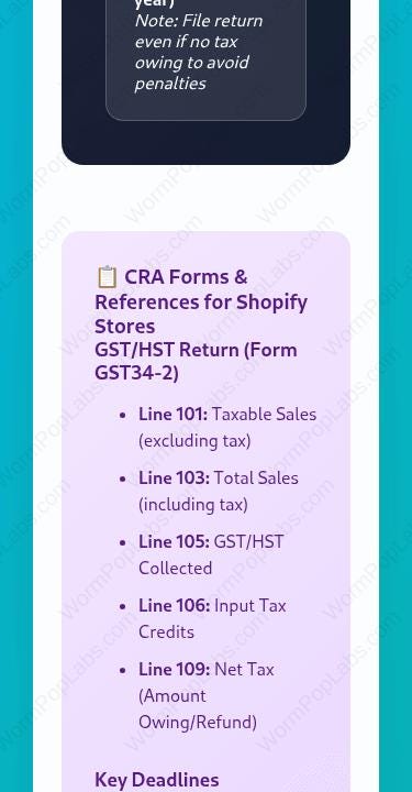 Shopify HST Tax Calculator: Canadian Small Business Bookkeeping Spreadsheet