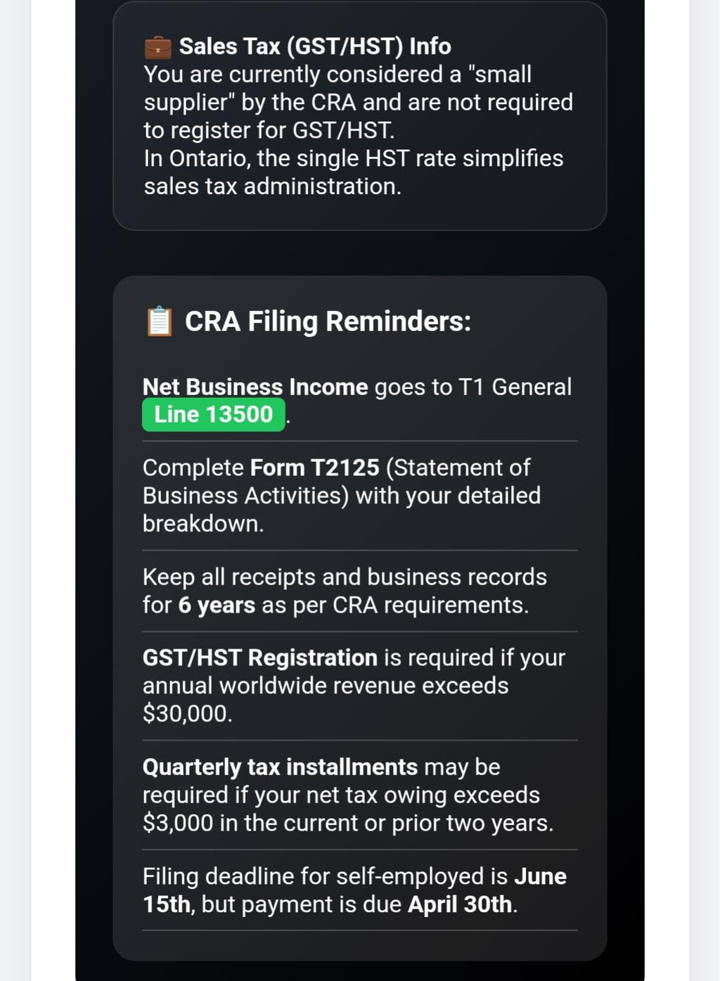 Canadian Shopify / Etsy Tax Template | Small Business Bookkeeping Spreadsheet for CRA | T2125 Form Helper