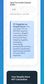 Shopify Income Tax & HST Calculator for Canadian Sellers - CRA template, product view