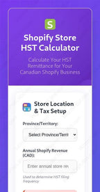 Shopify Income Tax & HST Calculator for Canadian Sellers - CRA template, installed view