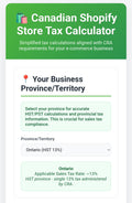 Canadian Shopify & Etsy Tax Template - CRA T2125 Form Helper template, front view