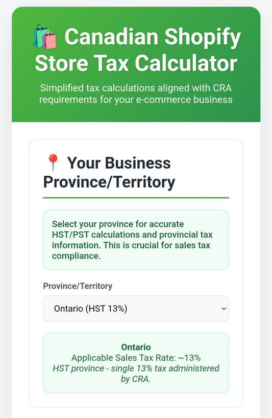 Canadian Shopify / Etsy Tax Template | Small Business Bookkeeping Spreadsheet for CRA | T2125 Form Helper
