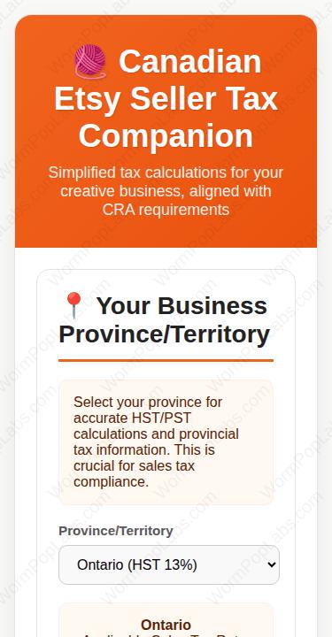 Etsy CRA Income Tax and HST Remittance Calculator Pack | Canadian Small Business Tax Prep