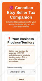 Etsy Tax & Bookkeeping Template for Canadian Small Business template, side view