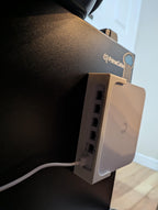 Wall Mount for Ubiquiti Cloud Gateway Max & Ultra - Low Profile wall mount, detail view