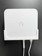 Wall Mount for Ubiquiti Cloud Gateway Max & Ultra - Low Profile wall mount, installed view