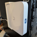 Wall Mount for Ubiquiti Cloud Gateway Max & Ultra - Low Profile wall mount, front view