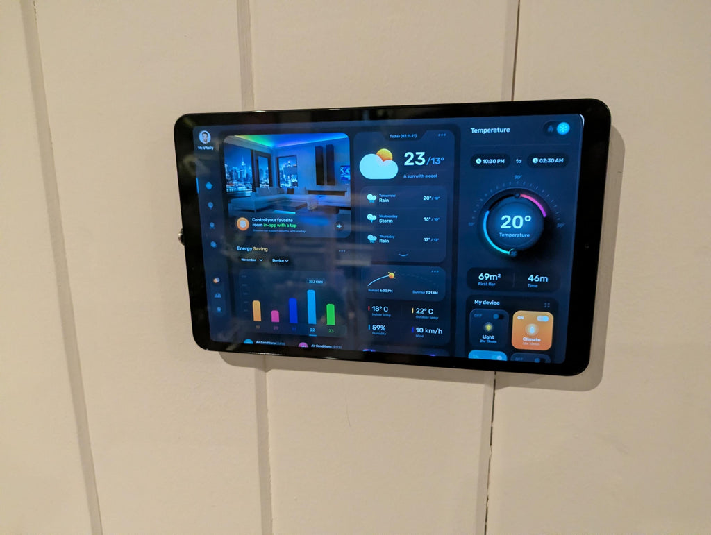 Tablet Mount Home Assistant Dasbboard - Fits North American Junction Boxes - Tablet Quick Release Mounting System